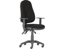 Kancelárska stolička, textilné čalúnenie, čierny podstavec, "XENIA ASYN", čierna