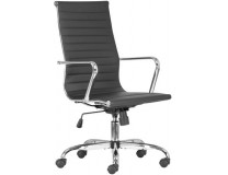 Kancelárska stolička, textilné čalúnenie, chrómový podstavec, 2 ks/bal, "PRESTON", čierna