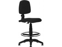Kancelárska stolička, s kruhovou opierkou na nohy a s klzákmi, "Bora", čierna