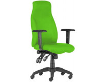 Manažérska stolička, látkový poťah, čierny kríž, "Hufo", zelená