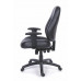Kancelárska stolička, nastaviteľné opierky rúk, čierna bonded koža, čierny podstavec, MaYAH "Champion"