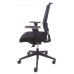 Kancelárska stolička, čierne čalúnenie, sieťované operadlo, čierny podstavec, MaYAH "Star"
