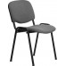 Konferenčná stolička, čalúnená, čierna kovová konštrukcia, „Felicia”, čierna-sivá