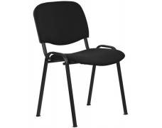 Konferenčná stolička, čalúnená, čierna kovová konštrukcia, „Felicia”, čierna