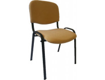 Konferenčná stolička, čalúnená, čierna kovová konštrukcia, "Felicia", béžová