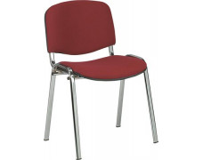 Konferenčná stolička, čalúnená, chrómová konštrukcia, "Taurus", bordová