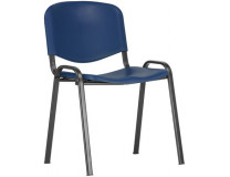 Konferenčná stolička, plastová,  "TAURUS PN, modrá