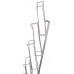 Nástenný prezentačný stojan, na katalógy, A4, s 21 priehradkami, ALBA, strieborný