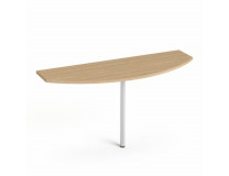 Prídavný stôl, s oblúkom, sivá kovová noha, 45x140 cm, MAYAH "Freedom SV-49", jaseň