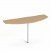 Prídavný stôl, s oblúkom, sivá kovová noha, 45x140 cm, MAYAH "Freedom SV-49", jaseň