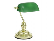 Stolová lampa, 60 W, "Banker", zelená