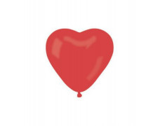 Balón, 25 cm, srdiečko, červený