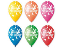 Balón, 30 cm, "Happy Birthday", balóny