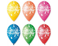 Balón, 30 cm, "Happy Birthday", balóny