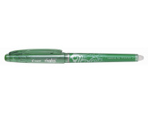 Gumovacie pero PILOT, 0,25 mm, ostrý hrot, odstrániteľné písmo, PILOT "Frixion Point" 05, zelený