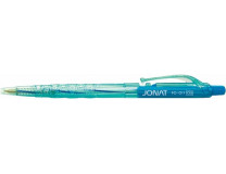 Guľôčkové pero, 0,25 mm, stláčací mechanizmus, FLEXOFFICE "Jonat", modrá