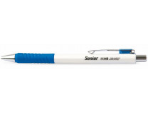 Guľôčkové pero, 0,4 mm, stláčací mechanizmus, FLEXOFFICE "Senior", modré