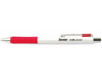 Guľôčkové pero, 0,4 mm, stláčací mechanizmus, FLEXOFFICE "Senior", červené