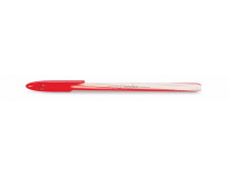 Guľôčkové pero, 0,3 mm, s vrchnákom, FLEXOFFICE "Candee", červené