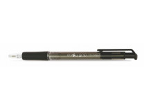 Guľôčkové pero, 0,4 mm, stláčací mechanizmus, FLEXOFFICE "EasyGrip", čierne