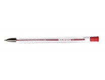 Guľôčkové pero, 1,0 mm, s vrchnákom, trojhranný tvar, KORES "K11-M", červená