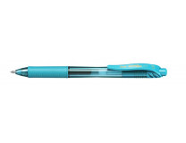 Gélové pero, 0,35 mm, stláčací mechanizmus, PENTEL "EnerGelX BL107", tyrkysová