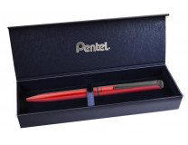 Roller, 0,35 mm, otočné, telo pera: matná červená, PENTEL "EnerGel BL-2507" modrá