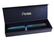 Roller, 0,35 mm, otočné, telo pera: matná tyrkysová, PENTEL "EnerGel BL-2507" modrá