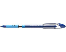 Guľôčkové pero, 0,3 mm, s vrchnákom, SCHNEIDER "Slider F", modré