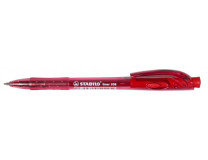 Guličkové pero, 0,38 mm, tlačidlový systém ovládania, STABILO "Liner 308", červené