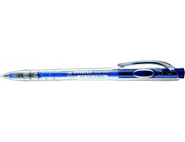 Guličkové pero, 0,38 mm, tlačidlový systém ovládania, STABILO "Liner 308", modré