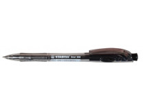 Guličkové pero, 0,38 mm, tlačidlový systém ovládania, STABILO "Liner 308", čierne
