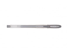 Gélové pero, 0,5 mm, s vrchnákom, UNI "UM-120", metalické strieborné