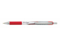 Guľôčkové pero, 0,34 mm, stláčací mechanizmus, ZEBRA "Z-Grip Flight", červená