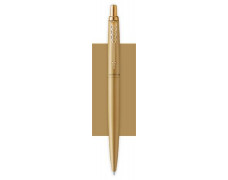 Guľôčkové pero, 0,7 mm, stláčací mechanizmus, zlatý klip, zlaté telo, PARKER, "Royal Jotter XL", modrá