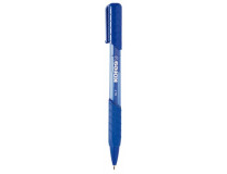 Guľôčkové pero, 0,7 mm, stláčací mechanizmus, trojhranný tvar, KORES "K6-F", modrá