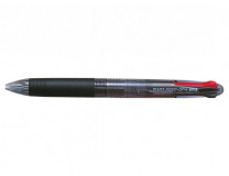 Guľôčkové pero, 0,25 mm, stláčací mechanizmus, čierne telo, PILOT "Feed GP4", 4-farebné