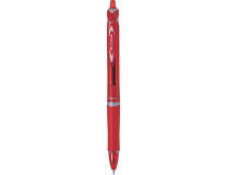 Guľôčkové pero, 0,25 mm, stláčací mechanizmus, PILOT "Acroball", červené