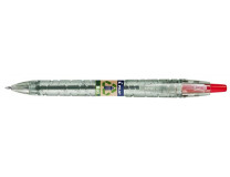 Guľôčkové pero, 0,27 mm, stláčací mechanizmus, PILOT "B2P EcoBall", červené