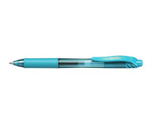 Gélové pero, 0,35 mm, stláčací mechanizmus, PENTEL "EnerGelX BL107", tyrkysová