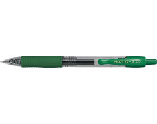 Gélové pero, 0,32 mm, stláčací mechanizmus, PILOT "G-2", zelené