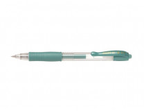 Gélové pero, 0,32 mm, stláčací mechanizmus, PILOT "G-2 Metallic", zelené