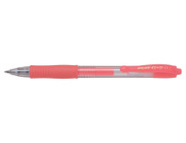 Gélové pero, 0,37 mm, stláčací mechanizmus, PILOT "G-2 Neon", červené