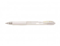 Gélové pero, 0,32 mm, stláčací mechanizmus, PILOT "G-2", biele