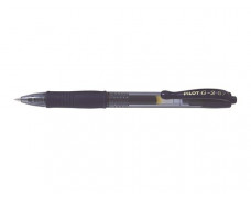 Gélové pero, 0,32 mm, stláčací mechanizmus, PILOT "G-2", atramentovo modré