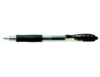 Gélové pero, 0,25 mm, stláčací mechanizmus, PILOT "G-2", čierne