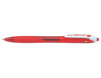 Guľôčkové pero, 0,27 mm, stláčací mechanizmus, PILOT "Rexgrip", červené