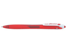 Guľôčkové pero, 0,27 mm, stláčací mechanizmus, PILOT "Rexgrip", červené
