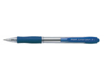 Guľôčkové pero, 0,22 mm, stláčací mechanizmus, PILOT "Super Grip", modrá