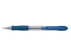 Guľôčkové pero, 0,22 mm, stláčací mechanizmus, PILOT "Super Grip", modrá